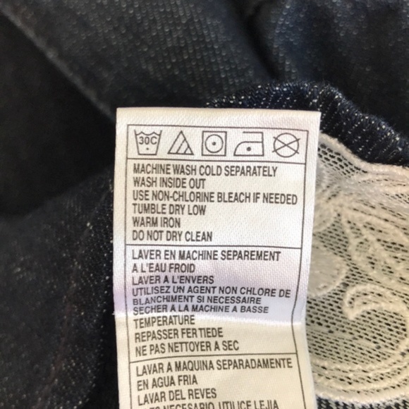 HURLEY Dark Denim Berlin Hi-Lo Skirt Lace Size Jrs 5 - Picture 9 of 10